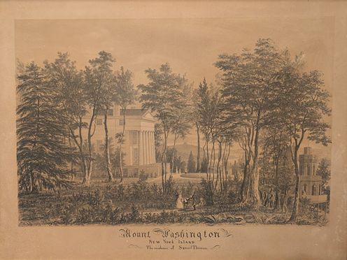 Mount Washington — lithograph by Jewett, residence of Samuel Thomson